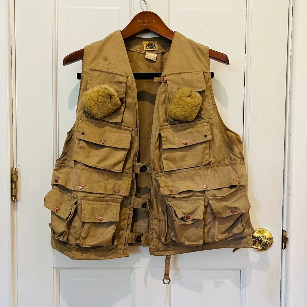 Vintage 1950's IDEAL Fly Fishing Vest MEDIUM RARE